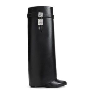 Givenchy Black Calf Leather Shark Lock Pant 90 Ankle Boots - NWT